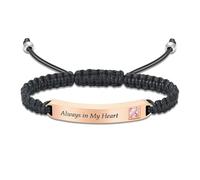 YDYDTTKD Bracciale cremazione per Ceneri, cubo di, urna, Braccialetto Regolabile, Gioielli commemorativi per i propri Cari, Regalo Personalizzato per Donne e Uomini, Oro Rosa, Rosa
