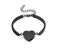 YDYDTTKD Bracciale per cremazione per Ceneri Bracciale Regolabile per urna commemorativa a Forma di Cuore Porta Ceneri Gioielli ricordo in Acciaio Inossidabile per Donna-Oro