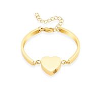 YDYDTTKD Bracciale per cremazione per Ceneri Bracciale Regolabile per urna commemorativa a Forma di Cuore Porta Ceneri Gioielli ricordo in Acciaio Inossidabile per Donna-Oro