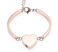 YDYDTTKD Bracciale per cremazione per Ceneri Bracciale Regolabile per urna commemorativa a Forma di Cuore Porta Ceneri Gioielli ricordo in Acciaio Inossidabile per Donna-Oro