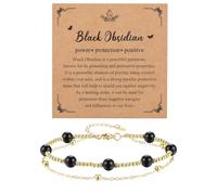 YDYDTTKD Braccialetti in di chakra, cristalli curativi, pietre preziose, perle dorate, gioielli chakra, regali per donna, mamma, moglie, San, compleanno, Natale