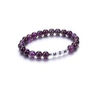 YDYDTTKD Braccialetti Personalizzati per Donne Uomini Regali, Lettera Iniziale Incisa Personalizzata Nome Bracciale con Perline Regali di Compleanno per Mamma papà Fidanzato San Anniversario