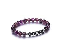 YDYDTTKD Braccialetti Personalizzati per Donne Uomini Regali, Lettera Iniziale Incisa Personalizzata Nome Bracciale con Perline Regali di Compleanno per Mamma papà Fidanzato San Anniversario
