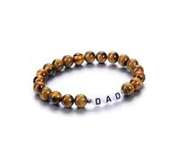 YDYDTTKD Braccialetti Personalizzati per Donne Uomini Regali, Lettera Iniziale Incisa Personalizzata Nome Bracciale con Perline Regali di Compleanno per Mamma papà Fidanzato San Anniversario