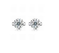 YDYDTTKD Trend Stud Earrings 925 Silver Women/Stainless Steel/Hypoallergenic/Silver Shiny/Diamond/White Crystal/Small and Fine/As Shown/Seductive
