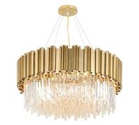 YDYORHHL Chandelier Luxury Crystal Chandeliers,Oval Raindrop Pendant Light Contemporary Kitchen Island Ceiling Lights Fixtures for Dining Living Room Bedroom Foyer