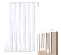 YDYxieji 6 Pack Over Door Hook, Over The Door Hanger for Clothes, Z-Shaped Reversible Heavy-Duty Coat Hooks, Overdoor Hangers Back of Door Bedroom, Bathroom, Kitchen, Wardrobe, Dormitory (White)