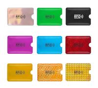 YDYxieji 9 Pcs RFID Card Holder, Colorful Credit Card Protector, Credit Card Protector RFID Blocking Card, Bank Card Protector, Identity Card Sleeves, RFID Blocking Sleeves for Women Men (Colorful)
