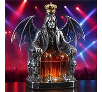 YDZYFFS 300ML Whiskey Decanter Wine Bottles Art Statue Figurine - 3D Black Wing Shape Whiskey Bottle Sculpture, 10oz Novelty Glass Whiskey Decanter, Funny Empty Wine Bottles Statue(B)