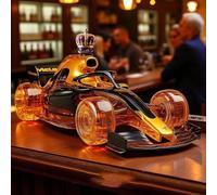 YDZYFFS 300ML Whiskey Decanter Wine Bottles Art Statue Figurine - 3D Glass Racing-shaped Whiskey Decanter Sculpture, Car Theme Creative Novelty Empty Wine Bottles, Liquor Carafe Decor Gifts(#)
