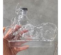 YDZYFFS 300ML Whiskey Decanter Wine Bottles Art Statue Figurine - 3D Motorcycle Shaped Whiskey Wine Bottle, Creative Empty Wine Bottles, Men Biker Gift, Novelty Glass Whiskey Decanter(Clear)