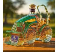 YDZYFFS 300ML Whiskey Decanter Wine Bottles Art Statue Figurine - 3D Tractor Shaped Whiskey Wine Bottle Sculpture, Novelty Glass Car Whiskey Decanter, Creative Wine Storage Containers(#1)