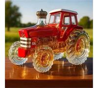 YDZYFFS 300ML Whiskey Decanter Wine Bottles Art Statue Figurine - 3D Tractor Shaped WhiskeyS Wine Bottle, Creative Leak-proof Empty Wine BottleS Dispenser, Car Shaped WhiskeyS Decanter(Red)