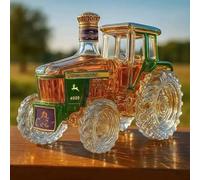 YDZYFFS 300ML Whiskey Decanter Wine Bottles Art Statue Figurine - 3D Tractor Shaped WhiskeyS Wine Bottle, Creative Leak-proof Empty Wine BottleS Dispenser, Car Shaped WhiskeyS Decanter(Green)