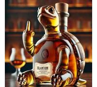 YDZYFFS 300ML Whiskey Decanter Wine Bottles Art Statue Figurine - 3D Turtle Whiskey Decanter Sculpture, Hand Blown Lead-Free Whiskey Wine Bottle, Animal Glass Sealed Jar, Bottle Decoration Gift(B)