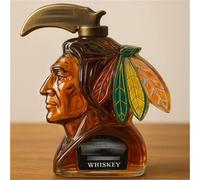 YDZYFFS 300ML Whiskey Decanter Wine Bottles Art Statue Figurine - Glass Wine Bottle Ornaments, 3D Character Whiskey Decanter Sculptures, Creative Leak-Proof Empty Wines Carafe Liquor Dispenser(A)