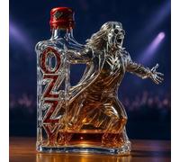 YDZYFFS 300ML Whiskey Decanter Wine Bottles Art Statue Figurine - Rock Band Shaped Whiskey Decanters Sculpture, With Airtight Lid 3D Funny Whiskey Wine Bottle, Strong Glass Liquor Dispenser(B)