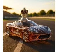 YDZYFFS 300ML Whiskey Decanter Wine Bottles Art Statue Figurine - Sports Car Shaped Whiskey Wine Bottle Sculpture, Novelty Glass Whiskey Decanter, Car Theme Empty Wine Bottles(D)