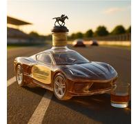 YDZYFFS 300ML Whiskey Decanter Wine Bottles Art Statue Figurine - Sports Car Shaped Whiskey Wine Bottle Sculpture, Novelty Glass Whiskey Decanter, Car Theme Empty Wine Bottles(B)