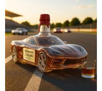 YDZYFFS 300ML Whiskey Decanter Wine Bottles Art Statue Figurine - Sports Car Shaped Whiskey Wine Bottle Sculpture, Novelty Glass Whiskey Decanter, Car Theme Empty Wine Bottles(C)