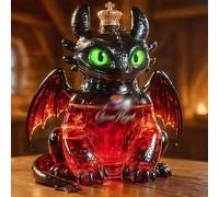 YDZYFFS 300ML Whiskey Decanter Wine Bottles Art Statue Figurine - Whiskey Wine Bottle Dragon Shaped, 3D Novelty Glass Whiskey Decanter, Animal Theme Empty Wine Bottles For Storing Spirits(A)
