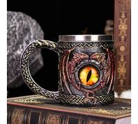 YDZYFFS Coffee Cups - Mug - Wine Glasses, 3D Dragon Eye Beer Mug Coffee Cup, Large Stainless Steel Drinking Beer Stein Mug, Dragon Lovers Collector Party Decoration Cups(B)