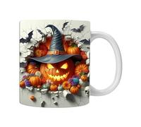 YDZYFFS Coffee Cups - Mug - Wine Glasses, 3D Pumpkin Mugs, Halloween Coffee Mug, Ceramic Cups for Halloween Party Supplies, Pumpkin Print Cups(C)