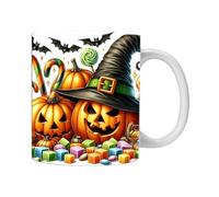 YDZYFFS Coffee Cups - Mug - Wine Glasses, 3D Pumpkin Mugs, Halloween Coffee Mug, Ceramic Cups for Halloween Party Supplies, Pumpkin Print Cups(A)