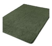 Yeaban Bathroom Runner Rug 40 x 60 Inch - Thick Chenille Long Bath Mat | Absorbent and Washable Extra Large Bath Rug Non-Slip, Soft Runner Rug for Bathroom, Shower, Sink - (Olive Green)
