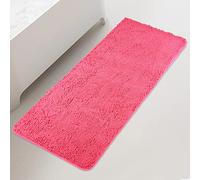 Yeaban Bathroom Runner Rugs 24"x72" Non Slip - Thick Chenille Long Bath Mat | Absorbent and Washable Extra Large Bath Rug, Plush Runner Rug for Bathroom, Shower, Sink(Hot Pink)