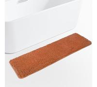 Yeaban Burnt Orange 47 x 17 Bathroom Rug - Thick Chenille Bath Mats | Absorbent and Washable Bath Rug Non-Slip, Plush and Soft Rugs for Bathroom Floor, Shower, Sink