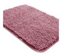 Yeaban Dusty Rose Bathroom Rugs - Thick Chenille Bath Mats | Absorbent and Washable Bath Rug Non-Slip, Plush Rugs for Bathroom Floor, Shower, Sink - 20" x 32"
