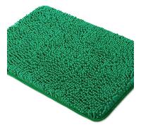 Yeaban Emerald Green Bathroom Rugs - Thick Chenille Bath Mats | Absorbent and Washable Bath Rug Non-Slip, Plush and Soft Rugs for Bathroom Floor, Shower, Sink - 20" x 32"
