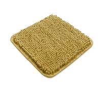 Yeaban Mini Bathroom Rugs 12"x12" - Chenille Bath Mats | Absorbent and Washable Bath Rug Non-Slip, Plush and Soft Rugs for Bathroom, Shower, Sink(Mustard)