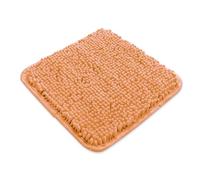 Yeaban Mini Bathroom Rugs 12"x12" - Chenille Bath Mats | Absorbent and Washable Bath Rug Non-Slip, Plush and Soft Rugs for Bathroom, Shower, Sink(Peach)