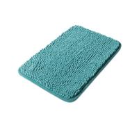 Yeaban Small Bathroom Rugs 12"x18" - Thick Chenille Bath Mats | Absorbent and Washable Bath Rug Non-Slip, Plush and Soft Rugs for Bathroom, Shower, Sink(Teal)