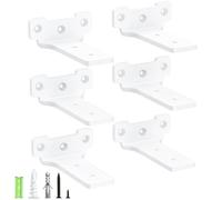 Yeabett Shelf Brackets, 6 Pack Right Angle Floating Shelf Brackets 10cm, 70kg Load Capacity, White