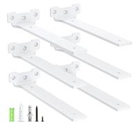 Yeabett Shelf Brackets, 6 Pack Right Angle Floating Shelf Brackets 25cm, 70kg Load Capacity, White