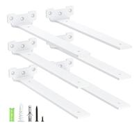 Yeabett Shelf Brackets, 6 Pack Right Angle Floating Shelf Brackets 30cm, 70kg Load Capacity, White