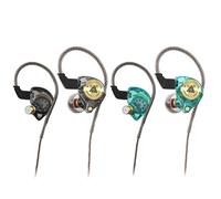 Yeabomy Wired Gaming Earbuds 2 Pack, Ak3file in Ear Monitors, Deep Bass Sound Wired Earbuds, HiFi in Ear Headphones with 1DD 10mm Dynamic Driver, IEM for Music Gaming Video Calling (Black+Green)