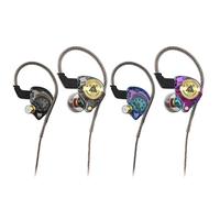 Yeabomy Wired Gaming Earbuds 2Pack, Ak3file in Ear Monitors, Deep Bass Sound Wired Earbuds, HiFi in Ear Headphones with 1DD 10mm Dynamic Driver, IEM for Music Gaming Video Calling (Black+Purple)