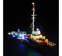 YEABRICKS LED Light for 21350 Ideas Jaws Building Blocks Model (Building Set NOT Included)