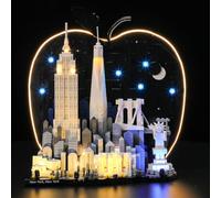YEABRICKS LED Light for Lego 21066 Architecture New York City The Big Apple Building Blocks Model -Gift for Collectors & Hobbyists(Building Set NOT Included)