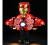 YEABRICKS LED Light for Lego-76327 Super Heroes Iron Man MK4 Bust Building Blocks Model (Building Set NOT Included)