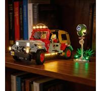 YEABRICKS LED Light for Lego-77984 Jurassic World Jurassic Park Jeep Wrangler Building Blocks Model (Building Set NOT Included)