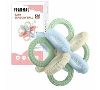 YEADMAL Baby Montessori Sensory Toys,Baby Teether Toy,Luban Ball Sensory Toy, Silicone Teething Chew for Babies 3 6 9 12 18 Months Baby Teething Toys for Newborn Infant Learning Developmental(Green)