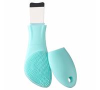 YEADMAL Blackhead Remover&Silicone Face Scrubber,Face Spatula,Facial Cleansing Brush, Pore Brush, Face Scrubber Exfoliator for Facial Deep Cleansing (Cyan)