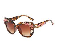 YEAG Baroque Modern Vintage Cat Eye Sunglasses Women Luxury Designer Sun Glasses Pink Shades Female Flower Decoration