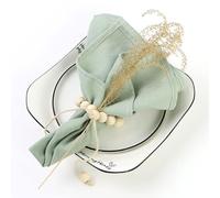 YEAG Sage Green Factory Serving Cloth Napkins Cotton Fabric Serviette Table Towels Set for Wedding Decoration Easter