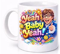 Yeah Baby Yeah Mug Funny Retro 60s Quote Novelty Gift Mug